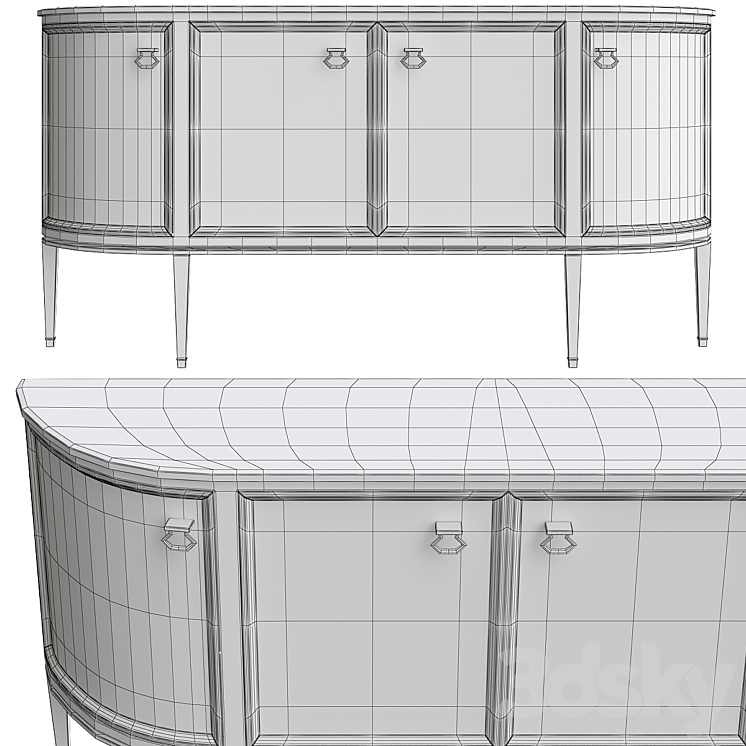 Caracole A-Door It Buffet – Horchow 3DS Max Model - thumbnail 2