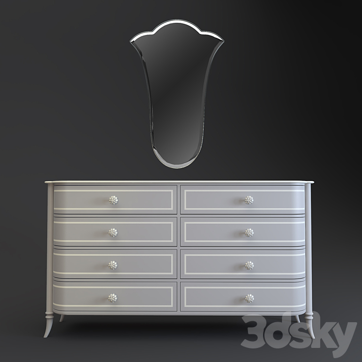 Caracole Classic dresser offer & mirror 3DS Max - thumbnail 1