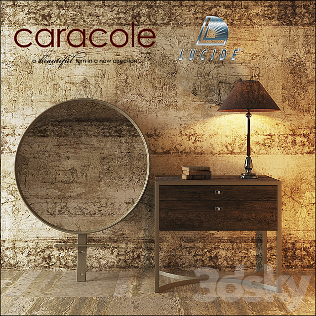 CARACOLE Nightstand ATS-NITSTD-001 3DS Max Model - thumbnail 2