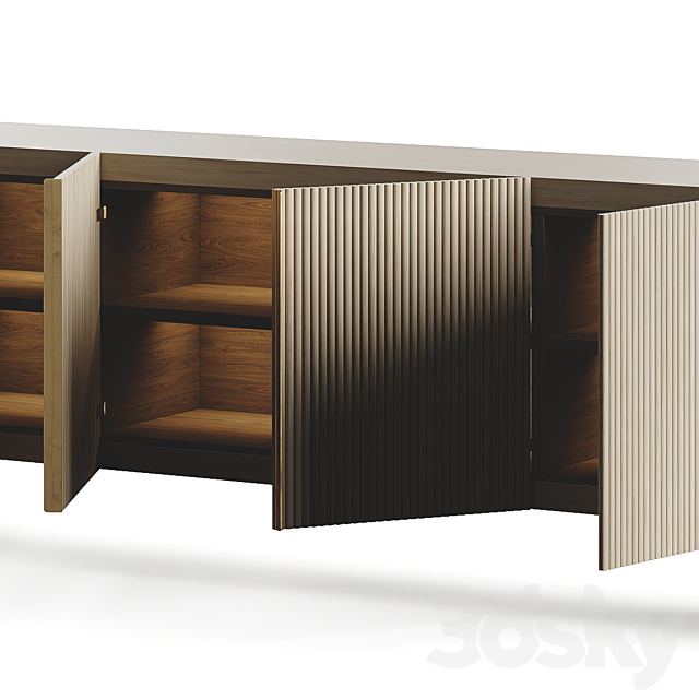 Carlyle Collective ELEMENTS 6.1 WOOD CREDENZA 3DS Max Model - thumbnail 2