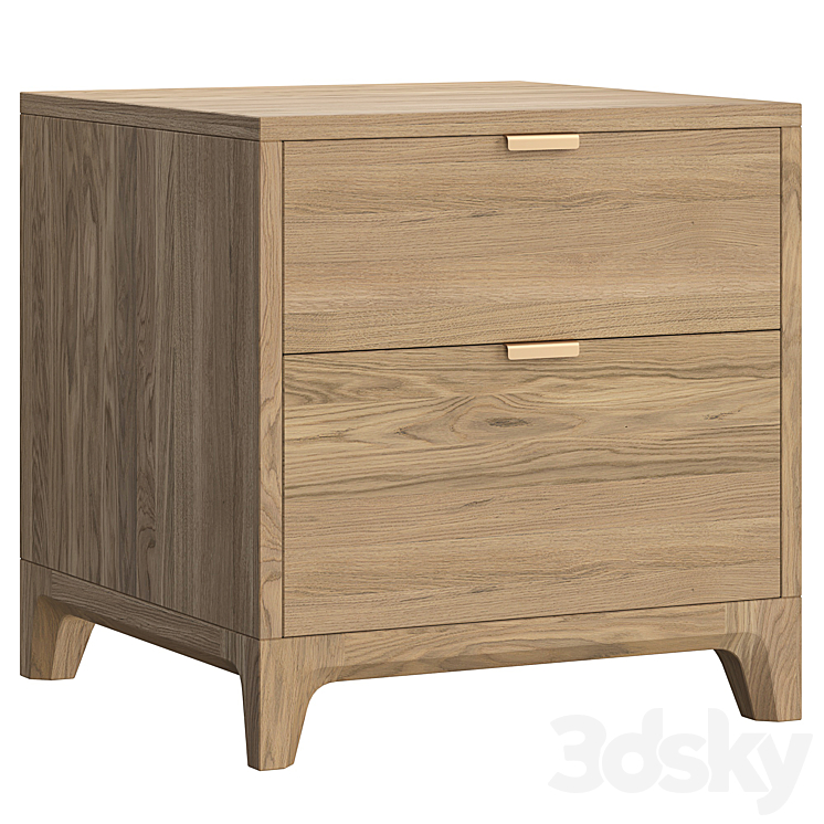 Case bedside table 3DS Max Model - thumbnail 1