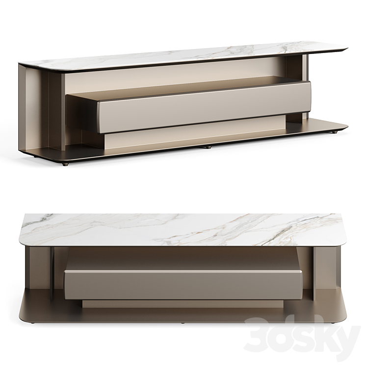 Cattelan Italia Award TV Cabinet 3DS Max - thumbnail 1