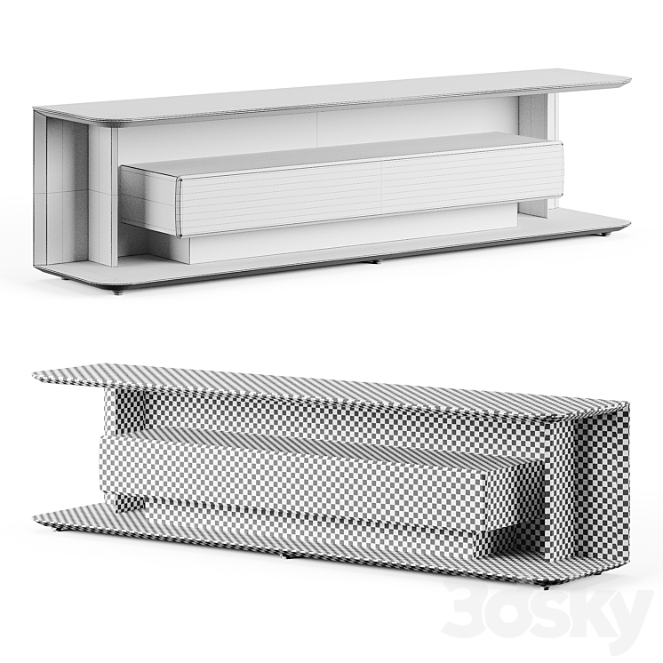 Cattelan Italia Award TV Cabinet 3DS Max - thumbnail 2