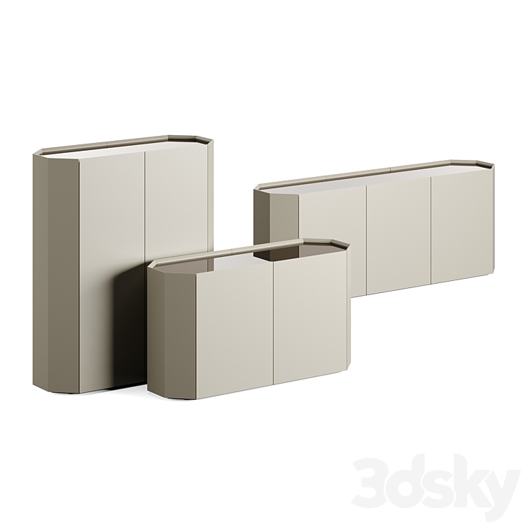 Cattelan Italia Chelsea Sideboard 3DS Max Model - thumbnail 2