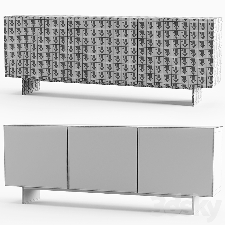 Cattelan Italia Focus Crystalart Sideboard 3DS Max - thumbnail 2