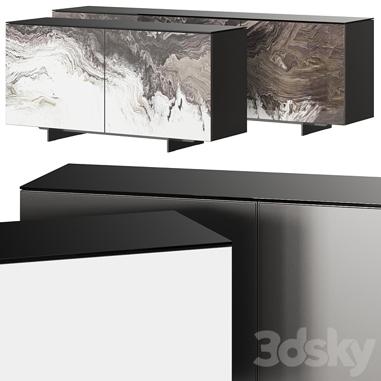 Cattelan Italia Futura Crystalart Sideboards 3DS Max - thumbnail 1