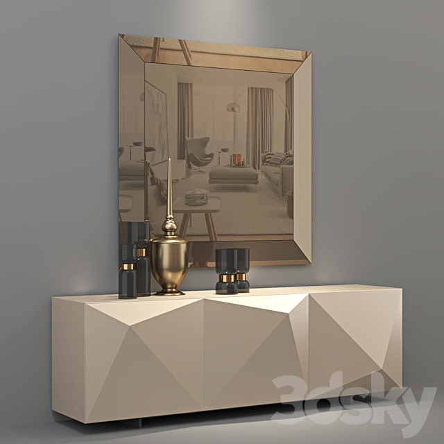 cattelan italia kayak sideboard 3DS Max Model - thumbnail 2