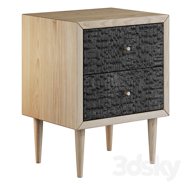 Charcoal wood cabinet 3DS Max Model - thumbnail 5