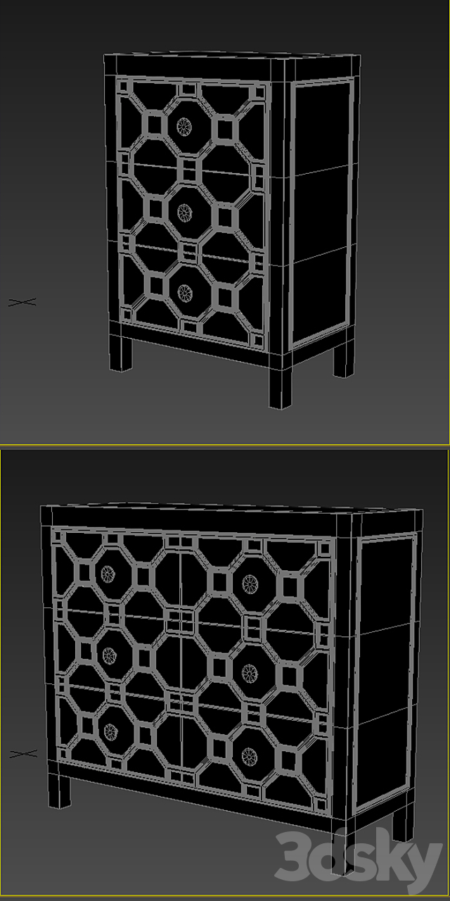 Chest 108cm Alhambra 60cm x 3DSMax File - thumbnail 3