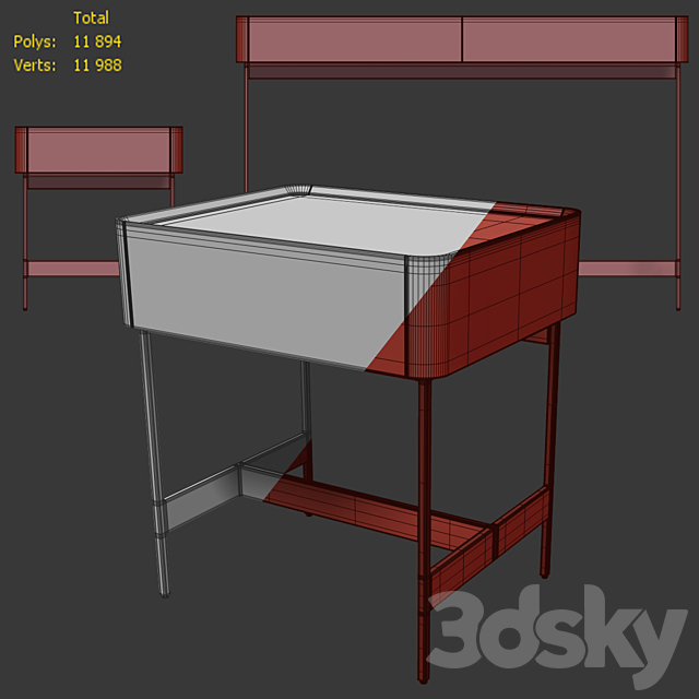 Chest _ console and cabinet IRIS. Nightstand. console IRIS 3DSMax File - thumbnail 5