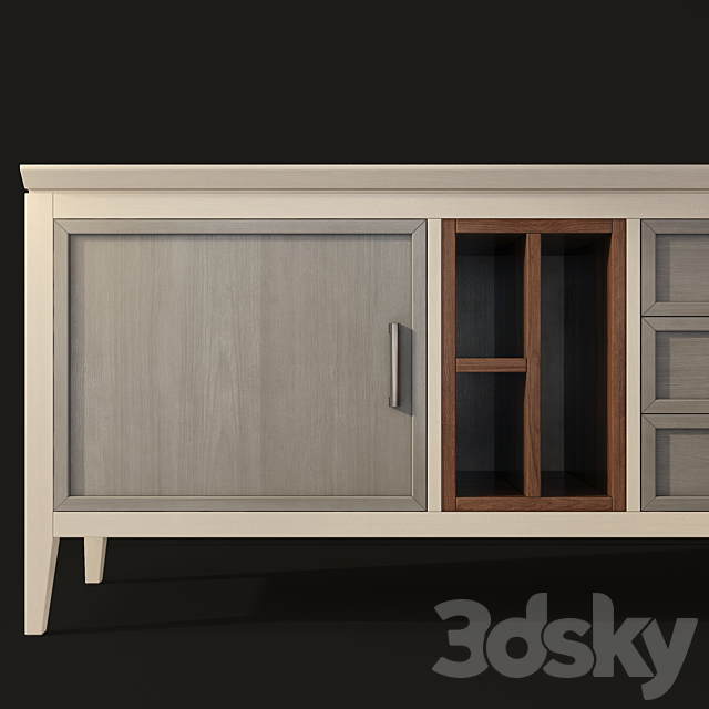 Chest _ sideboard Erica Aralia. Sideboard by Le Fablier 3DS Max Model - thumbnail 3