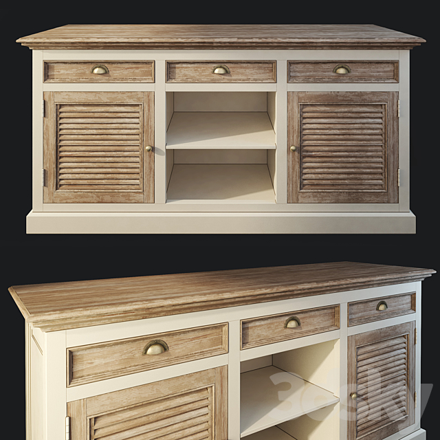 Chest _ sideboard. Secret De Maison Riviera. antique white 3DS Max Model - thumbnail 2