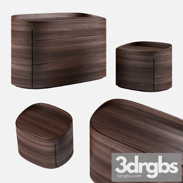 Chest and bedside table sangiacomo babila 2 3dsmax Download - thumbnail 1