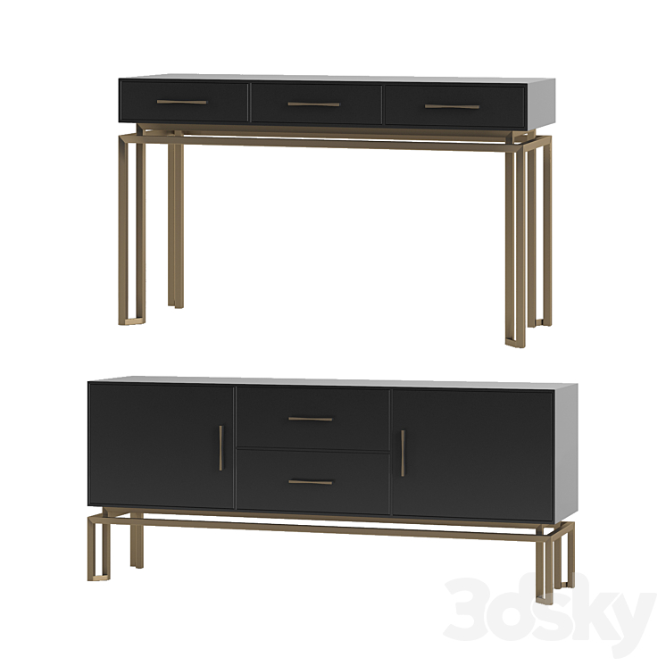 Chest and console Oro Tosconova 3DS Max - thumbnail 1