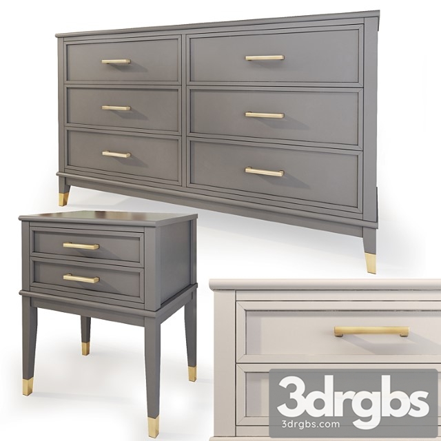 Chest and drawer westerleigh. dresser nightstand by cosmopolitan 2 3dsmax Download - thumbnail 1