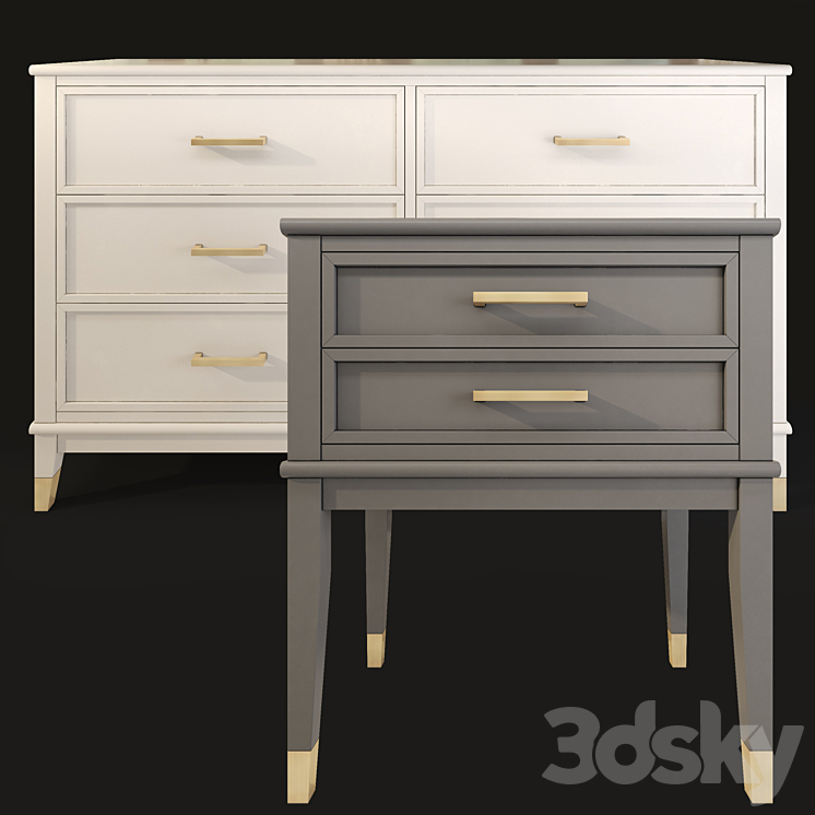 Chest and drawer Westerleigh. Dresser nightstand by Cosmopolitan 3DS Max - thumbnail 2