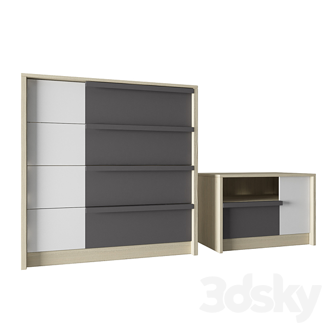 Chest and nightstand Arvo Weights 3DSMax File - thumbnail 1