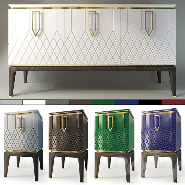 Chest and nightstand Bairo. Sideboard nightstand by Ambicioni 3DS Max Model - thumbnail 2