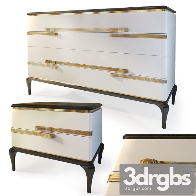 Chest and nightstand dilan. dresser bedside table by ar arredamenti 2 3dsmax Download - thumbnail 1