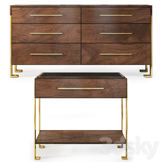 Chest and nightstand Melody. Sideboard. nightstand by Carson 3DSMax File - thumbnail 2