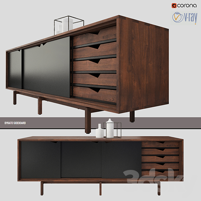 Chest BYKATO SIDEBOARD 3DS Max Model - thumbnail 1