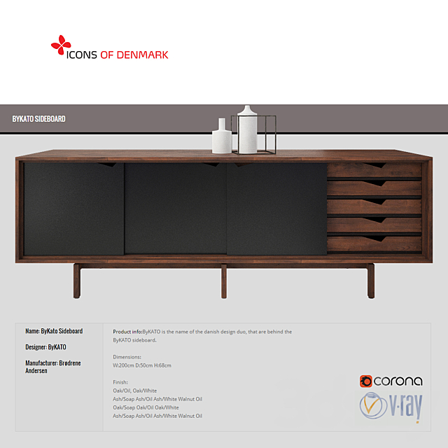 Chest BYKATO SIDEBOARD 3DS Max Model - thumbnail 2