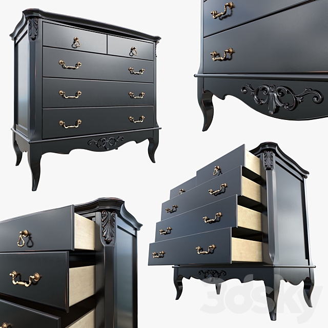 Chest of 5 drawers Belverom_Aletan 3ds Max - thumbnail 3