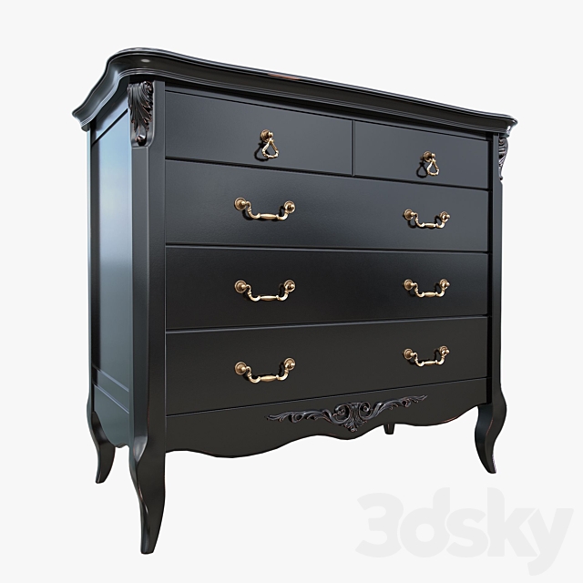 Chest of 5 drawers (KREIND) 3ds Max - thumbnail 1