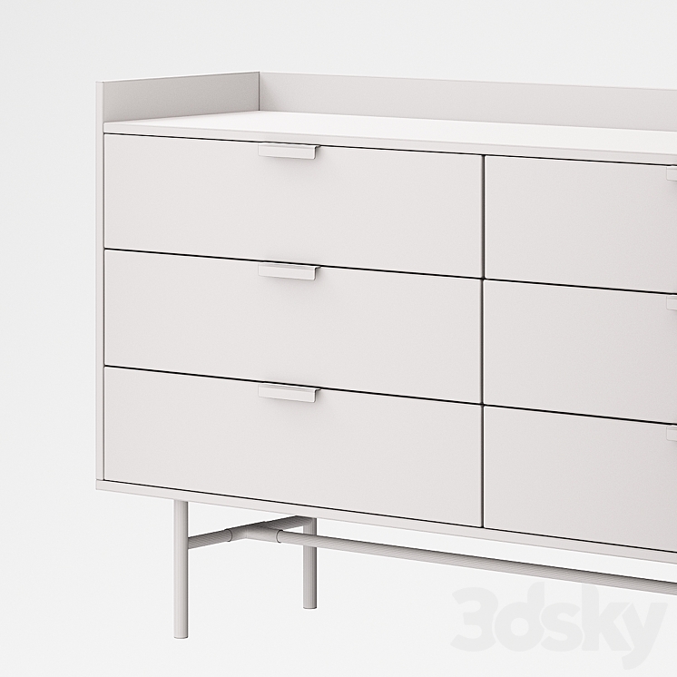 Chest of 6 drawers La Redoute Botello 3DS Max - thumbnail 2