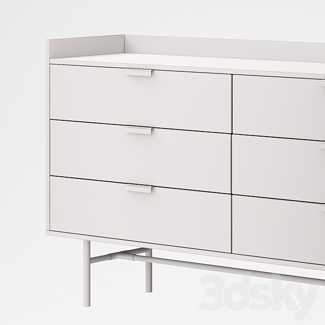 Chest of 6 drawers La Redoute Botello 3DSMax File - thumbnail 2