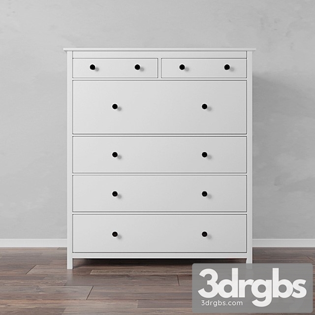 Chest of 6 drawers, white stain. hemnes ikea hemnes - thumbnail 1