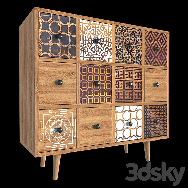 Chest of drawers 2 3DS Max Model - thumbnail 3