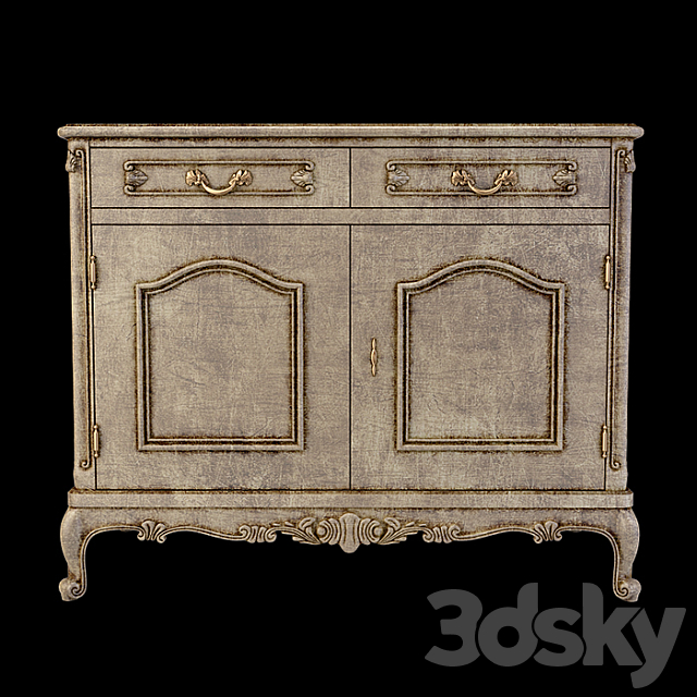 chest of drawers (2-door) Angelo Cappellini Picasso (Art.7001 _ 2) 3DS Max Model - thumbnail 2