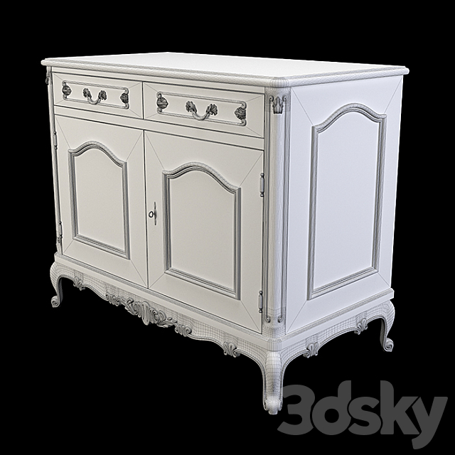 chest of drawers (2-door) Angelo Cappellini Picasso (Art.7001 _ 2) 3DS Max Model - thumbnail 3