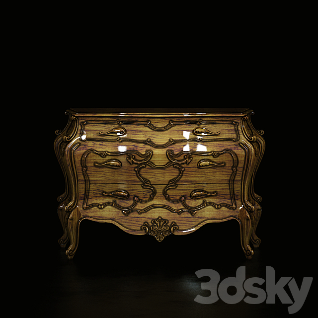 chest of drawers 3DS Max Model - thumbnail 2