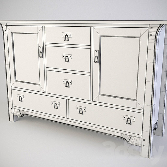 chest of drawers 3DS Max Model - thumbnail 2