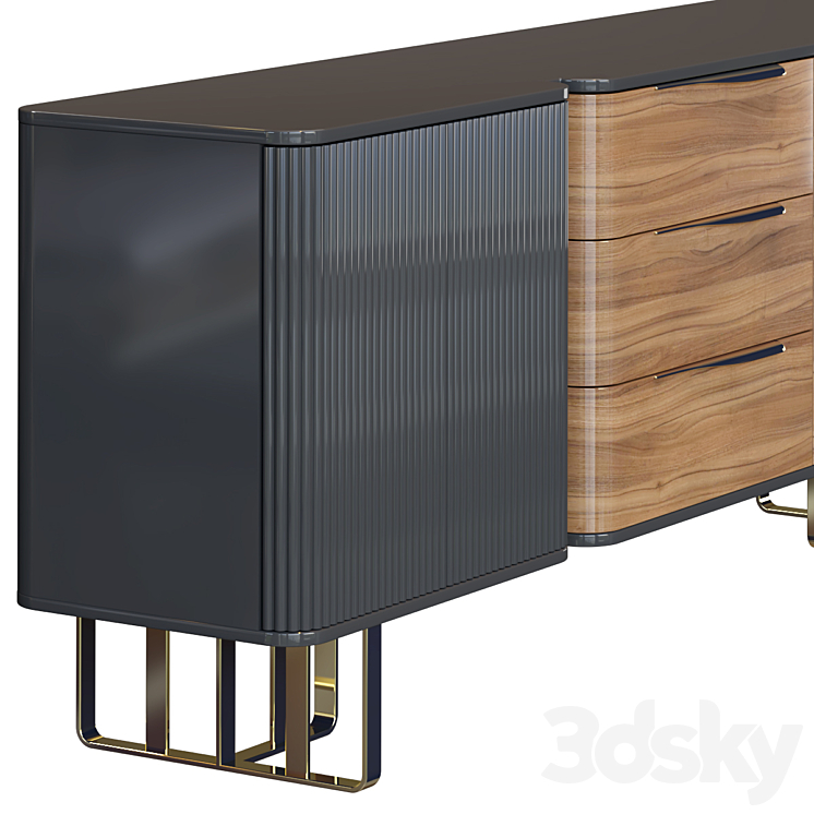 Chest of drawers Adel 3DS Max Model - thumbnail 2