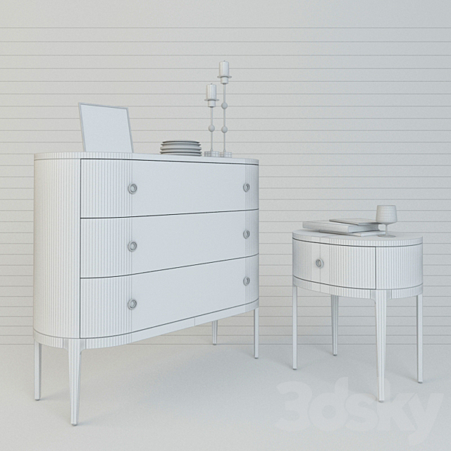 Chest of drawers and bedside Garda Decor 3DSMax File - thumbnail 2