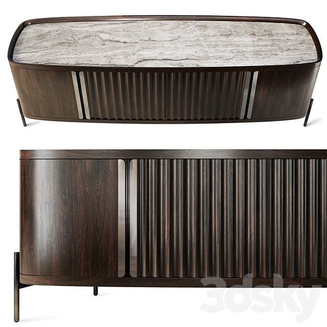 Chest of drawers and bedside table Amour. Sideboard. nightstand by SAFA 3DSMax File - thumbnail 2