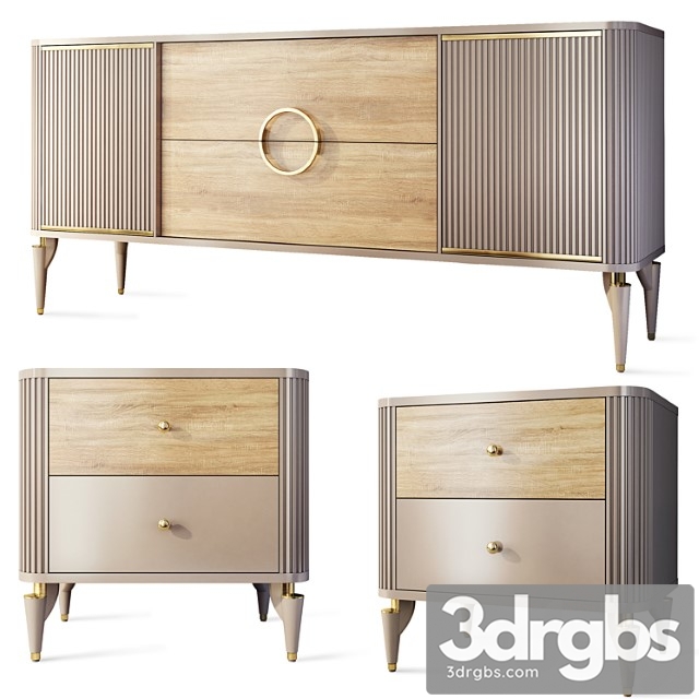 Chest of drawers and bedside table art deco sanvito. nightstand, sideboard bellona - thumbnail 1