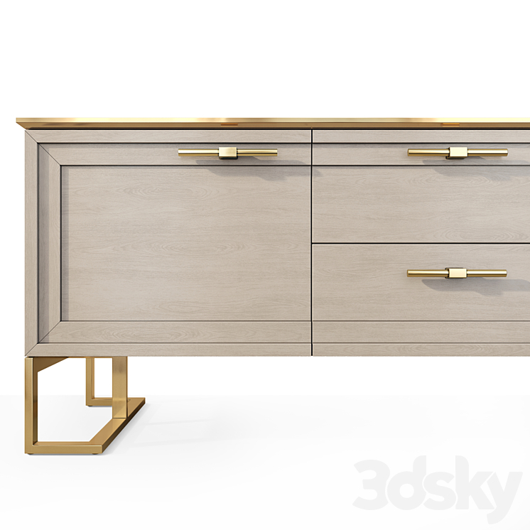 Chest of drawers and bedside table Palmari Dana 3DS Max - thumbnail 2