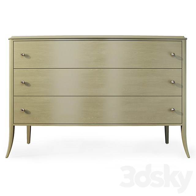 Chest of drawers and bedside table Tiffany from Pinskdrev. Dresser nightstand 3DS Max Model - thumbnail 3