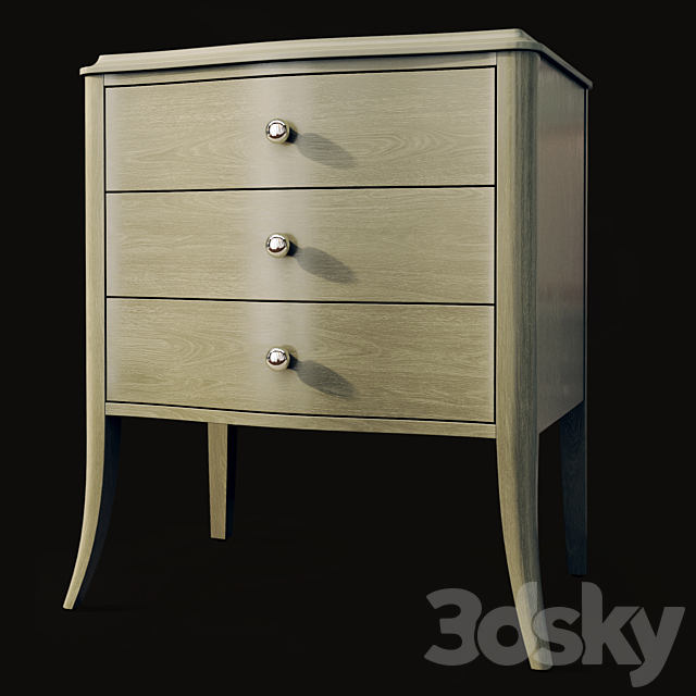 Chest of drawers and bedside table Tiffany from Pinskdrev. Dresser nightstand 3DS Max Model - thumbnail 4