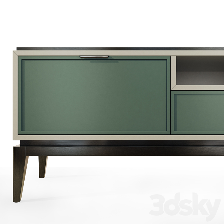 Chest of drawers and bedside table Vermont Wooden Kors. nightstand tv stand 3DS Max Model - thumbnail 2