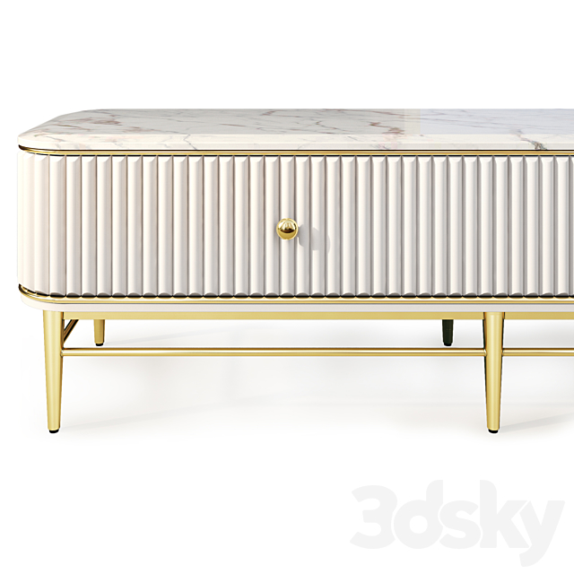 Chest of drawers and bedside tables Art Deco 03. Nightstand Tvstand by LaLume 3DS Max Model - thumbnail 3