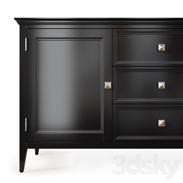 Chest of drawers and bedside tables Brooklyn. Sideboard. nightstand by MebelMoscow 3DSMax File - thumbnail 3