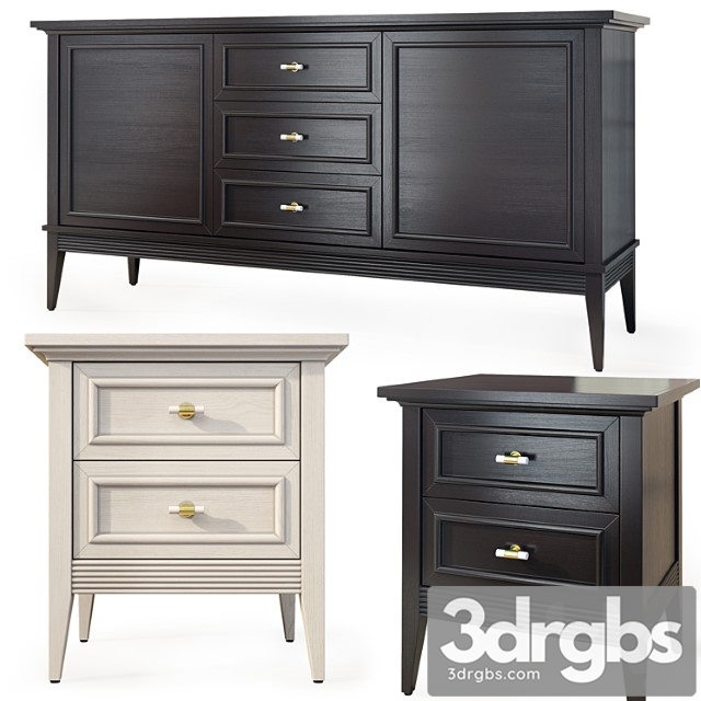 Chest of drawers and bedside tables taylor. sideboard, nightstand by metner - thumbnail 1