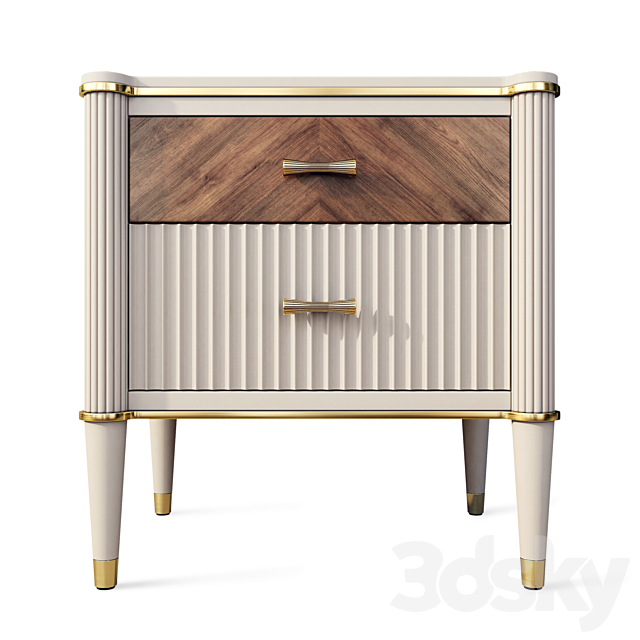 Chest of drawers and bedside tables Venice. Nightstand sideboard by Classico Italiano 3DS Max Model - thumbnail 3