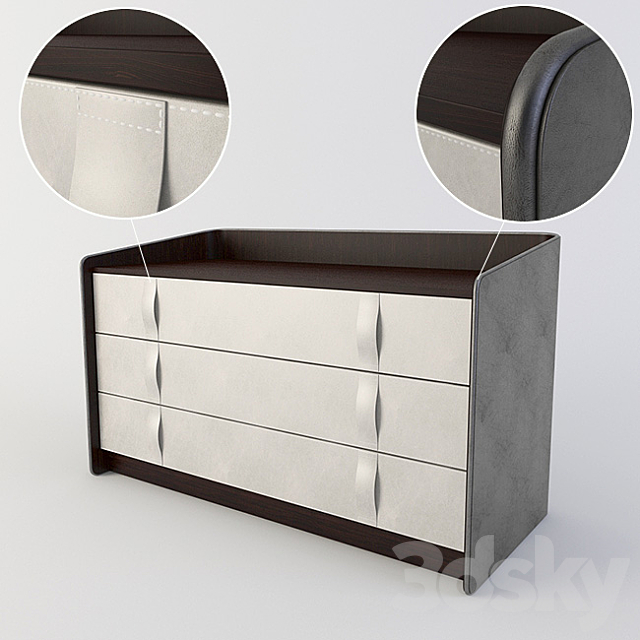 chest of drawers and cabinets Flou Gentleman 3DS Max Model - thumbnail 2