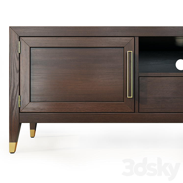 Chest of drawers and dresser Deco MiK. Tvstand nightstand 3DS Max - thumbnail 2